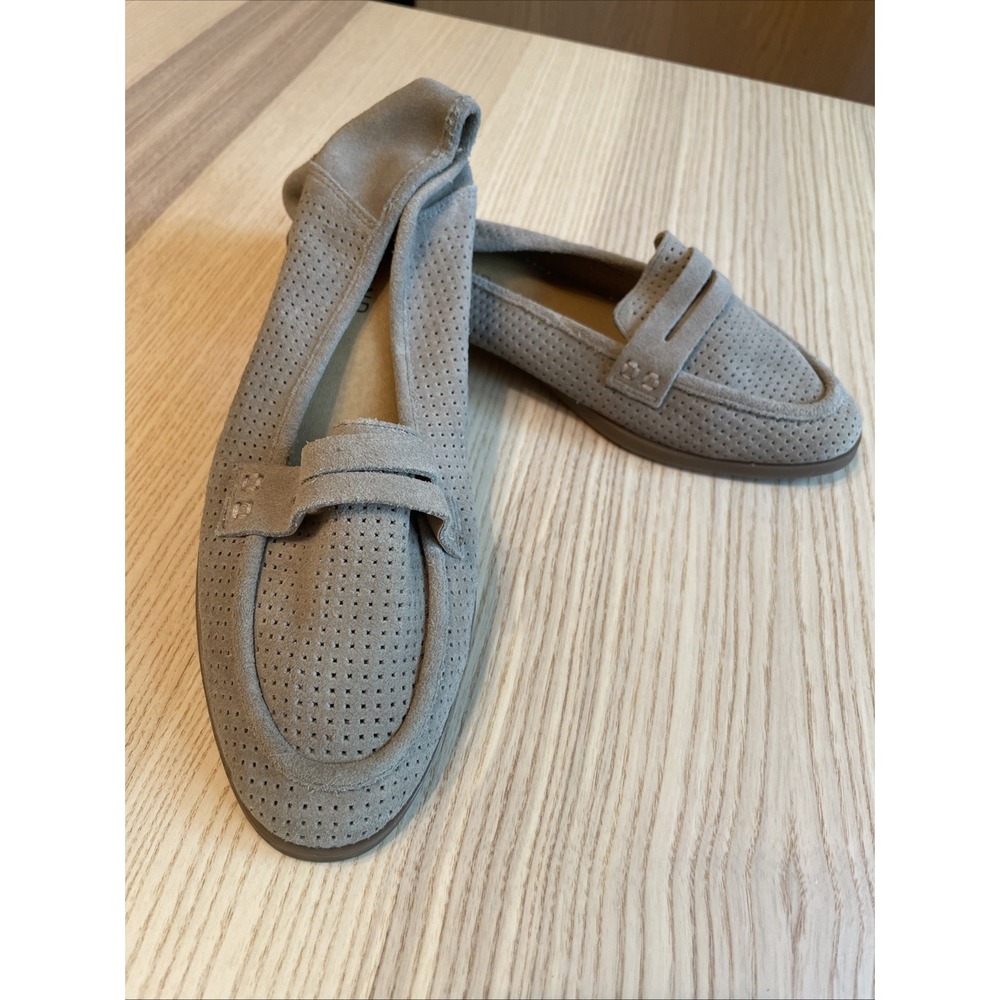 Lucky Brand Womens Size 8.5 LP-CaylonP Leather Upper Suede Penny Loafer‎ Shoes